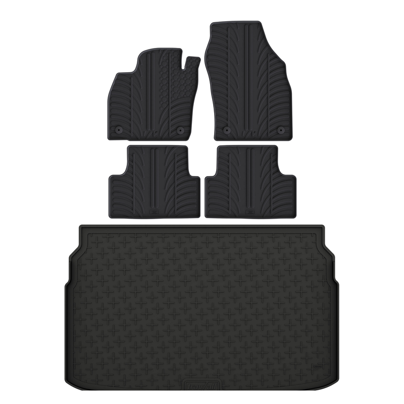 VW T-Cross Rubber Boot Liner and Rubber Car Mats Bundle (2019-)