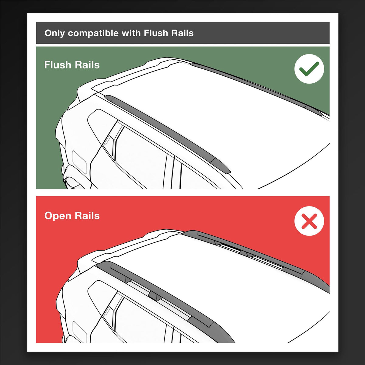 Fiat Panda Roof Bars (Flush Rail) 125cm (2011-2024)