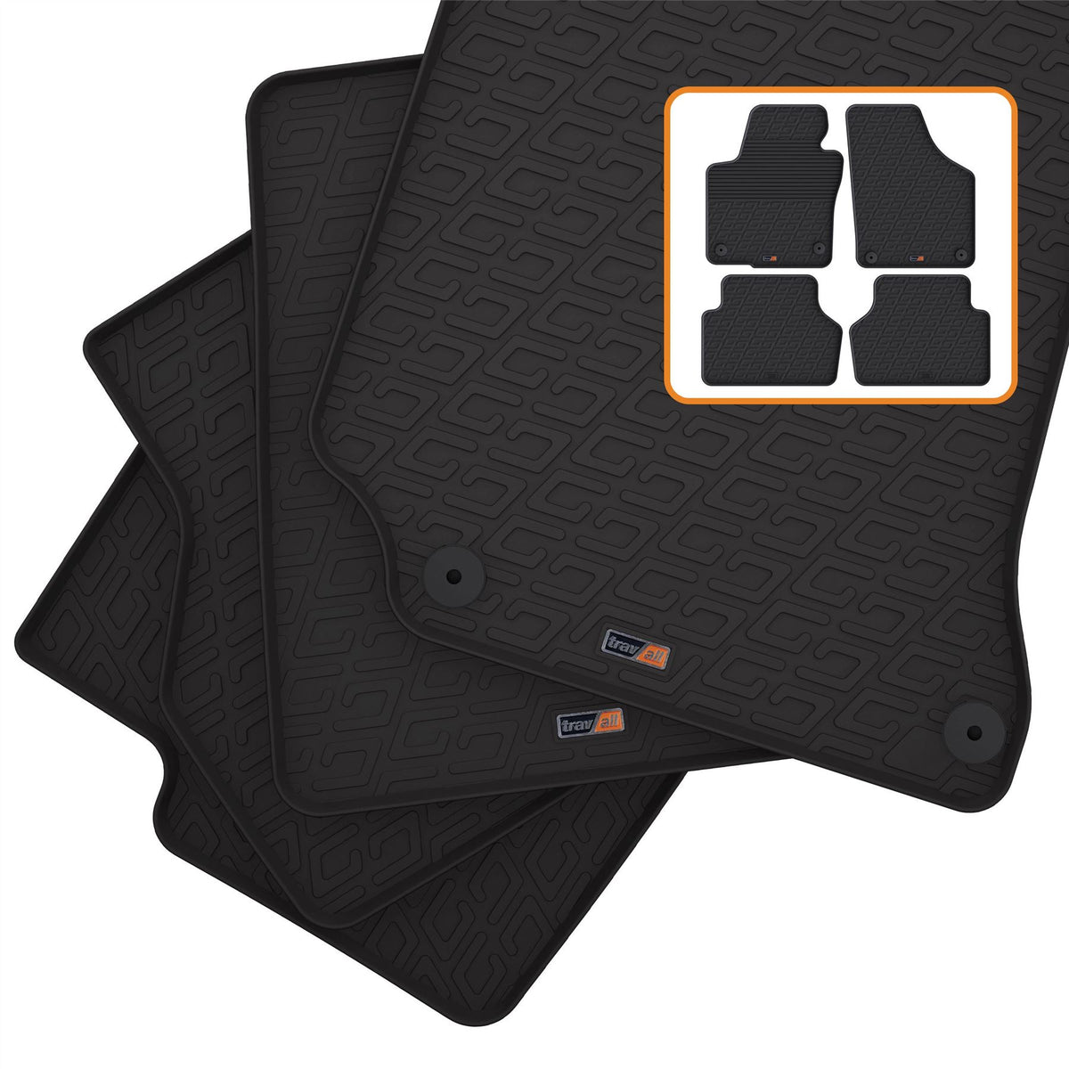 VW Tiguan Rubber Car Mats (2007-2016)