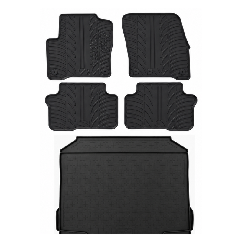 Skoda Yeti Rubber Boot Liner and Rubber Car Mats Bundle (2013-2017)