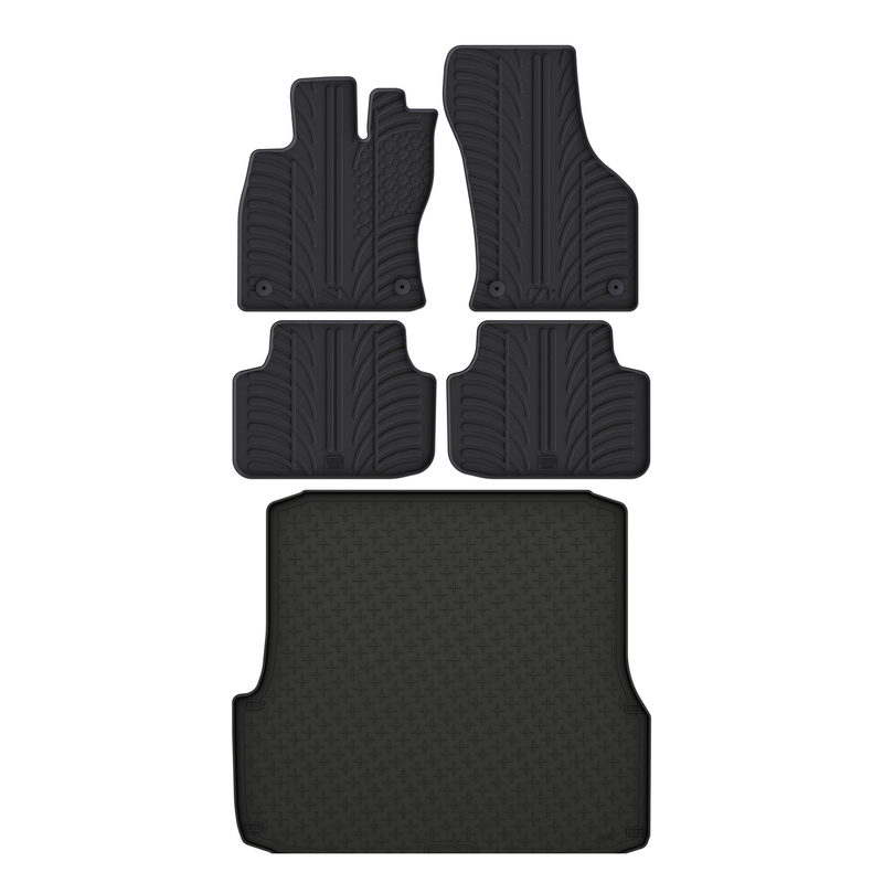 Skoda Octavia Rubber Boot Liner and Rubber Car Mats Bundle (2013-2020)