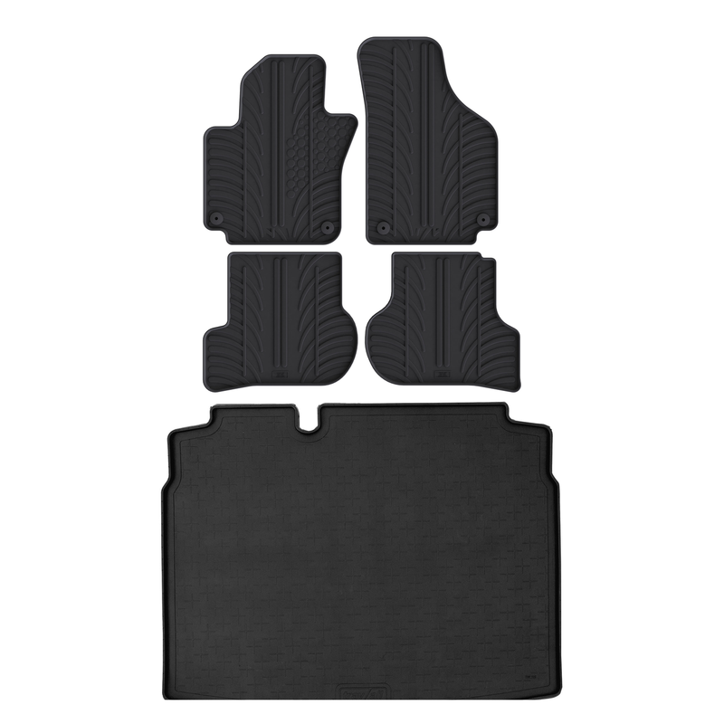 VW Golf Rubber Boot Liner and Rubber Car Mats Bundle (2003-2009)