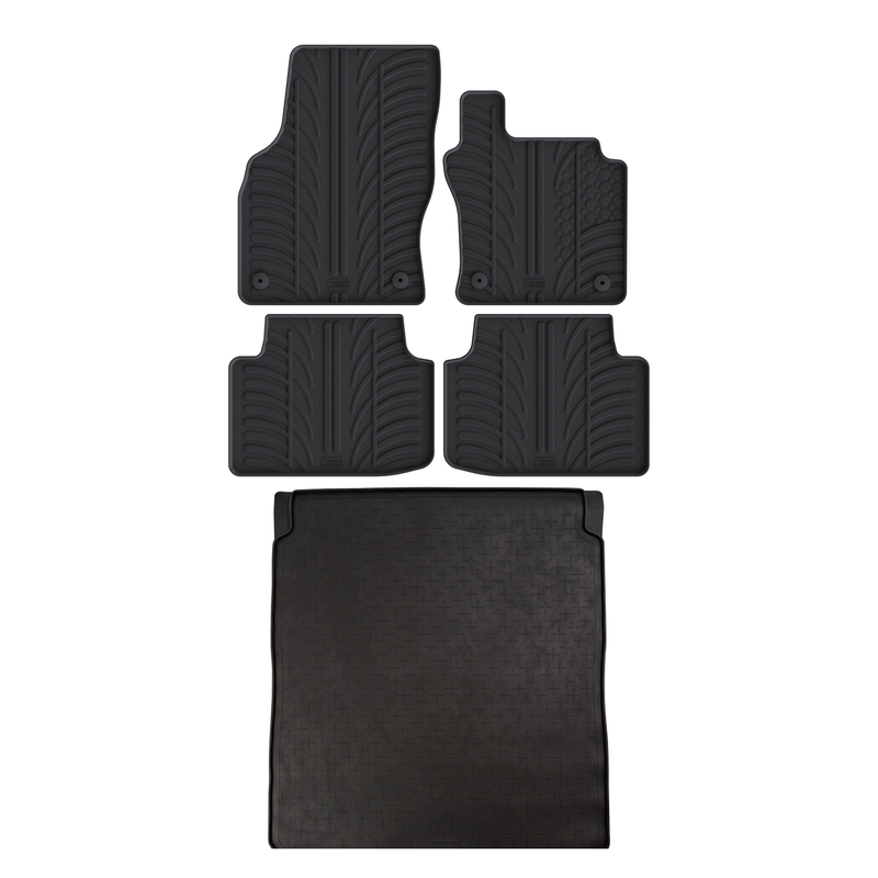 VW Passat Rubber Boot Liner and Rubber Car Mats Bundle (2015-2024)