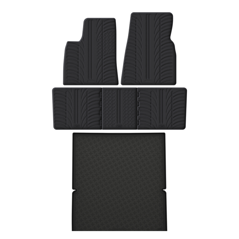 Tesla Model S Rubber Boot Liner and Rubber Car Mats Bundle (2014-2016)