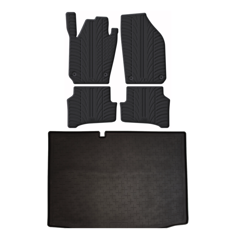 Skoda Fabia Rubber Boot Liner and Rubber Car Mats Bundle (2014-2021)