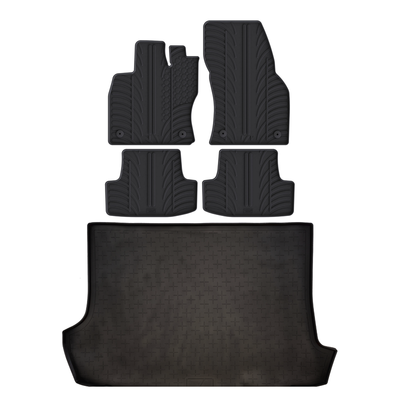 VW T-Roc Rubber Boot Liner and Rubber Car Mats Bundle (2017-2025)