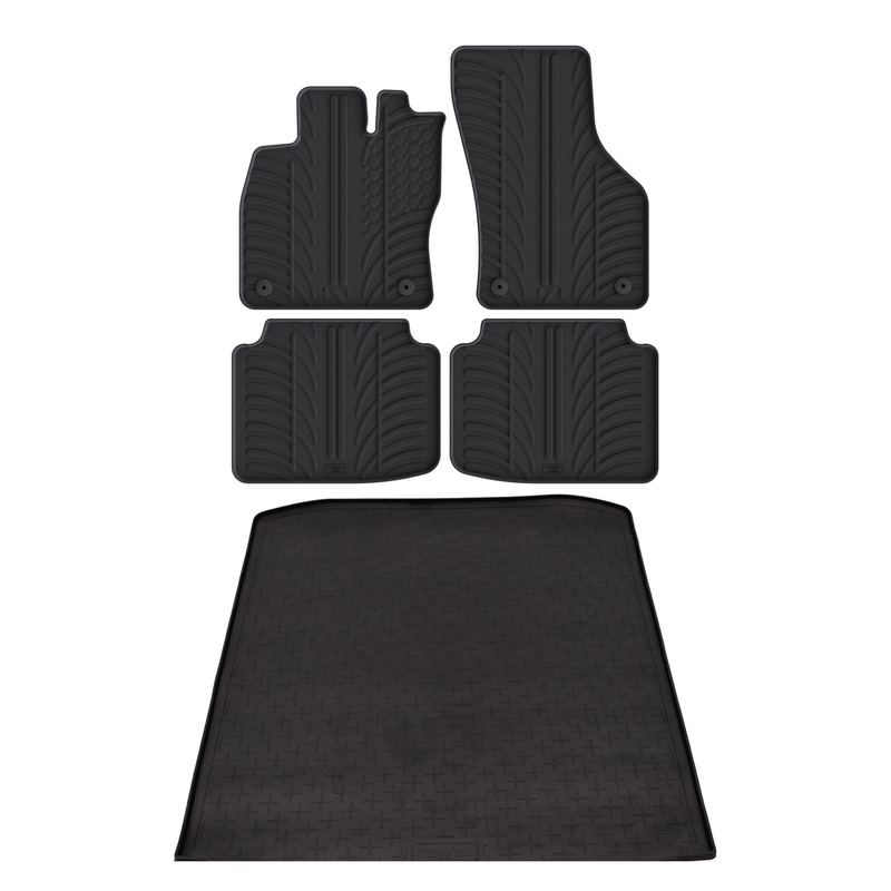 Skoda Superb Rubber Boot Liner and Rubber Car Mats Bundle (2015-2024)