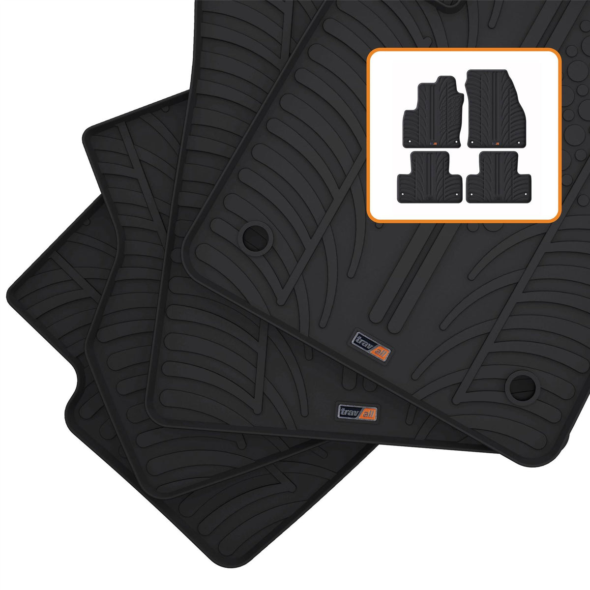 Land Rover Range Rover Evoque Convertible Rubber Car Mats (2015-2018)