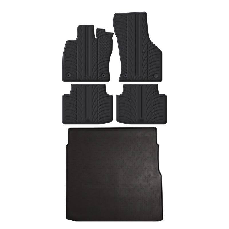 VW Passat Rubber Boot Liner and Rubber Car Mats Bundle (2015-2024)