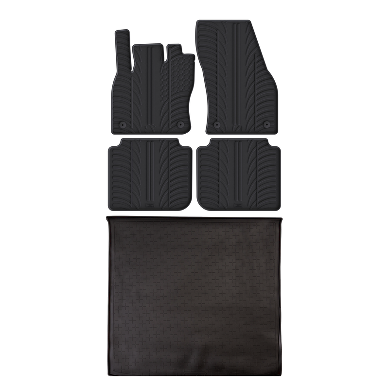 Skoda Kodiaq Rubber Boot Liner and Rubber Car Mats Bundle (2016-2024)
