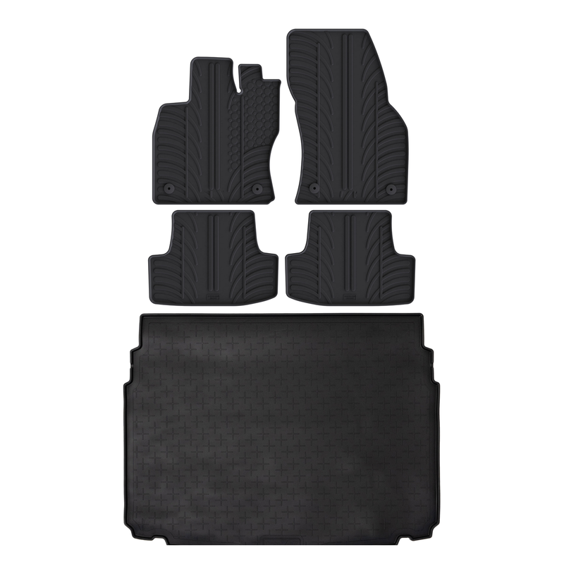 VW T-Roc Rubber Boot Liner and Rubber Car Mats Bundle (2017-2025)