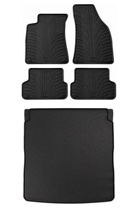 Audi A4 Rubber Boot Liner and Rubber Car Mats Bundle (2001-2008)