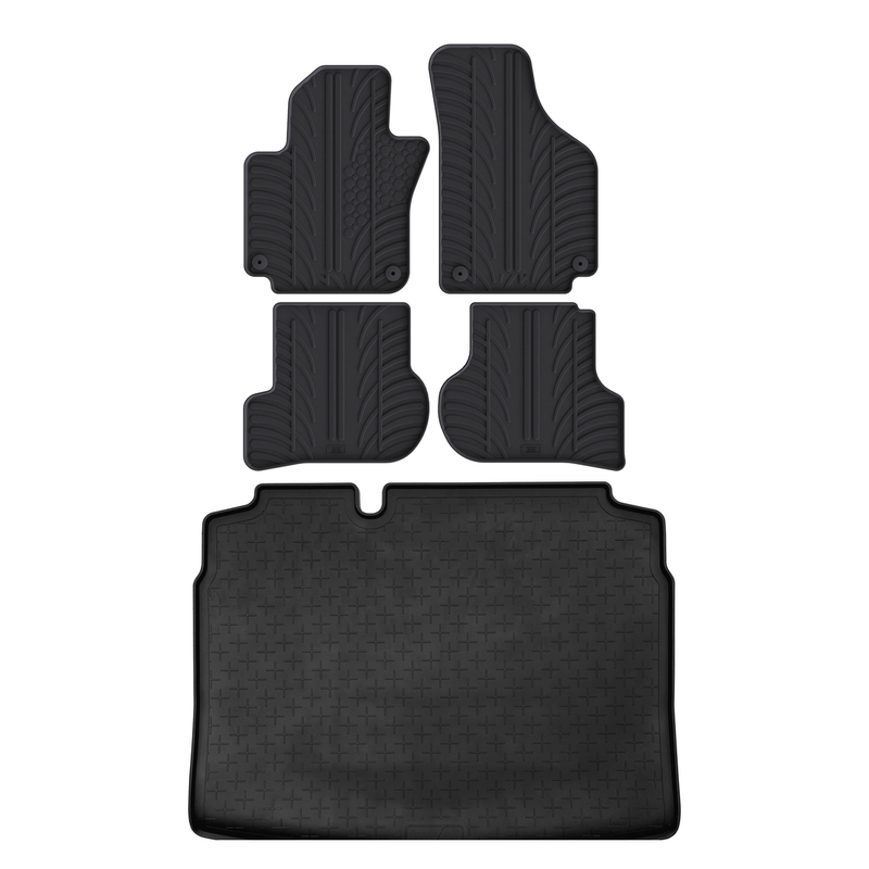 VW Golf Rubber Boot Liner and Rubber Car Mats Bundle (2009-2013)